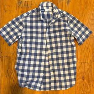 Blue and White Checkered Men's Shirt